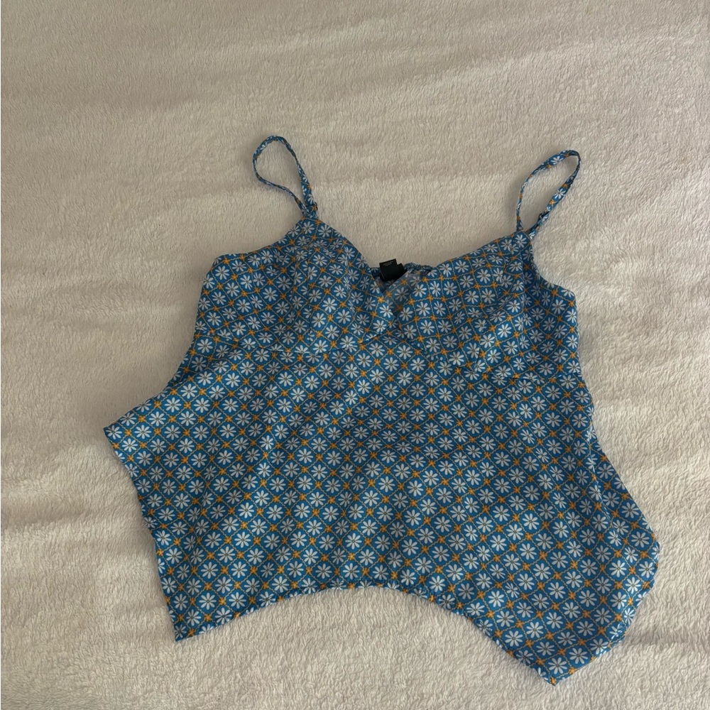 Wild Fable Blue Patterned floral Camisole